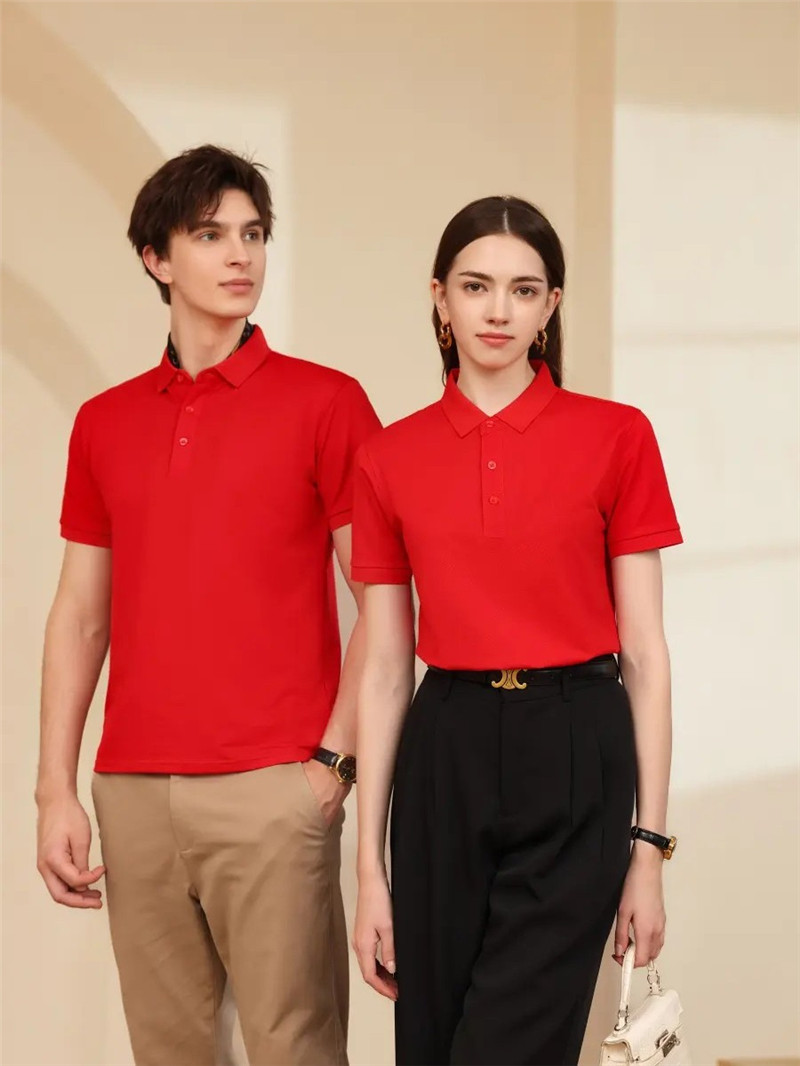 純色polo衫工作服定制可印制企業(yè)logo