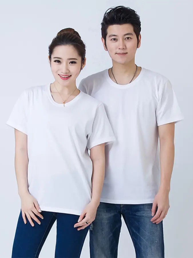 純色T恤衫定制 企業(yè)工作服文化衫定制印logo
