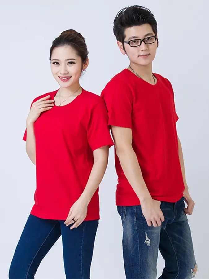 純色T恤衫定制 企業(yè)工作服文化衫定制印logo