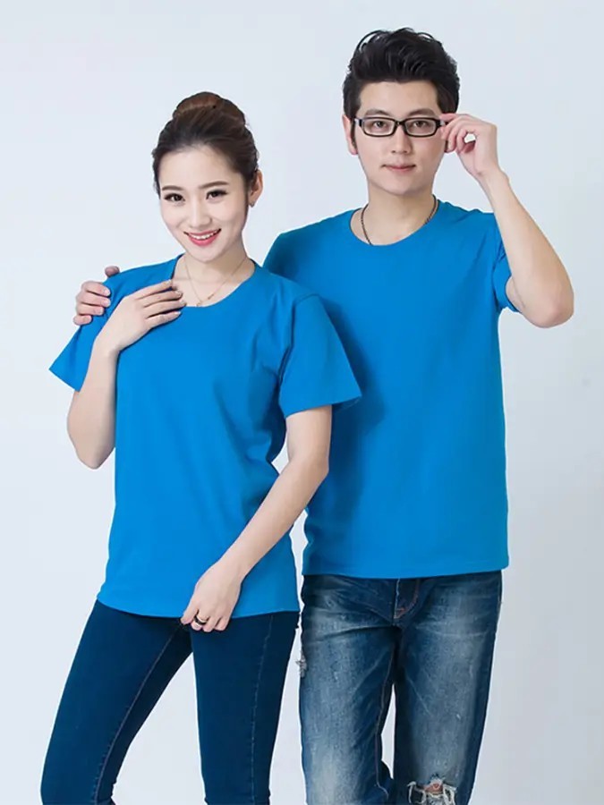 純色T恤衫定制 企業(yè)工作服文化衫定制印logo