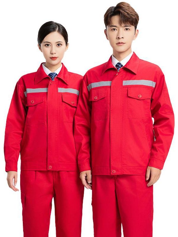 長袖勞保服男工作服耐磨耐臟反光條工作服套裝汽修勞保服男裝批發(fā)
