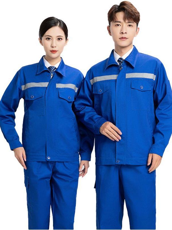 長袖勞保服男工作服耐磨耐臟反光條工作服套裝汽修勞保服男裝批發(fā)