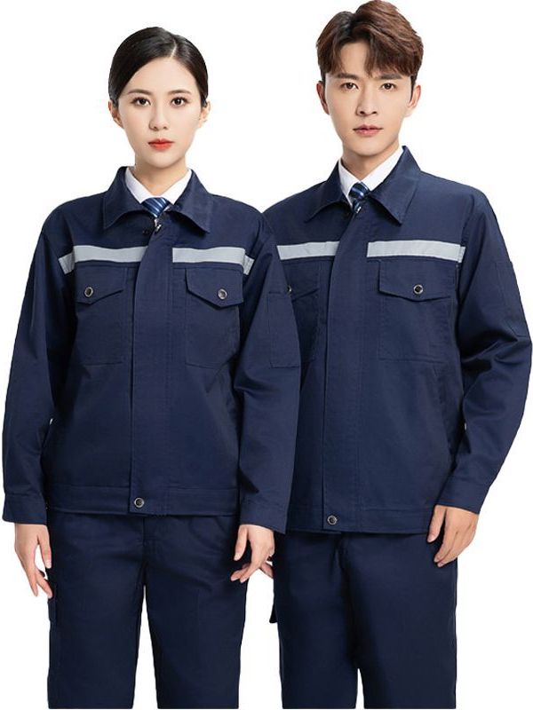 長袖勞保服男工作服耐磨耐臟反光條工作服套裝汽修勞保服男裝批發(fā)