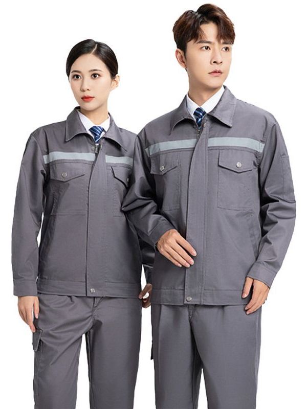 長袖勞保服男工作服耐磨耐臟反光條工作服套裝汽修勞保服男裝批發(fā)